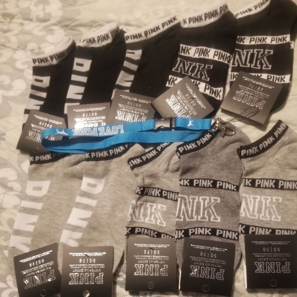 10 pairs of PINK Victoria's secret socks